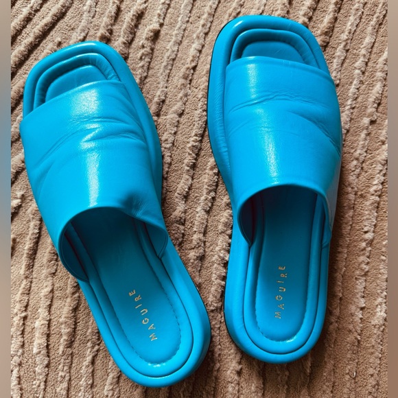 Maguire Barça Azur Blue Leather Sandal - Picture 2 of 6